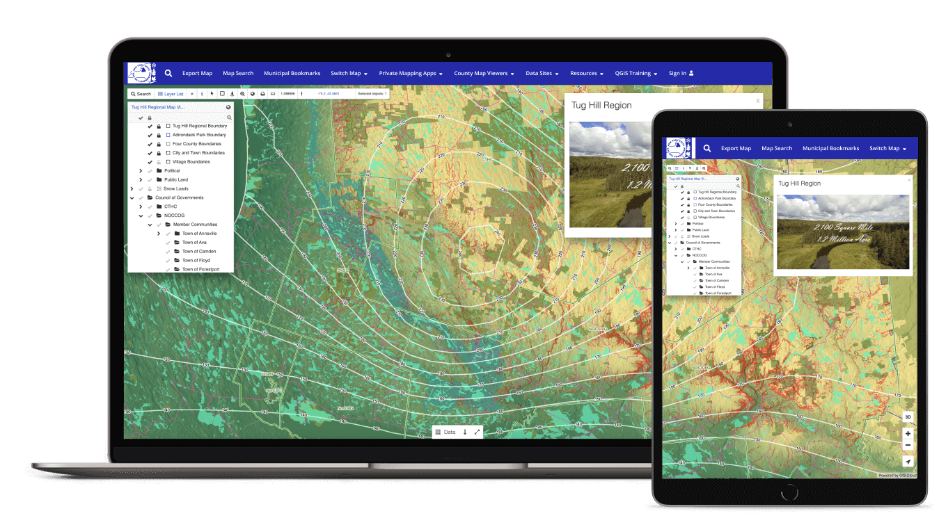 Access maps in a branded GIS app on any device.