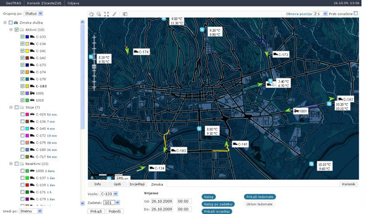 geotrag fleet management screenshot