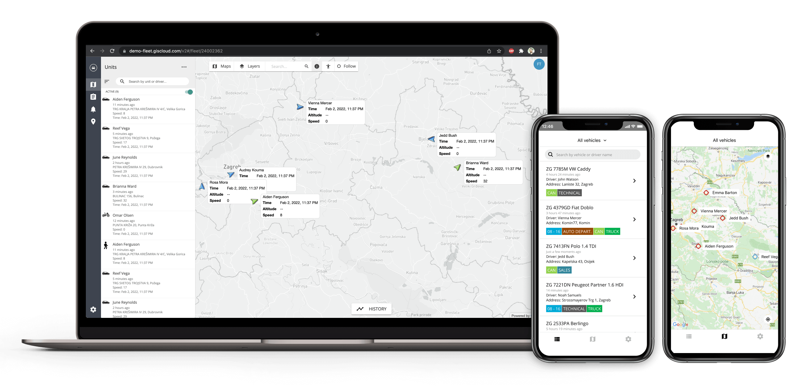 Track for web and mobile.