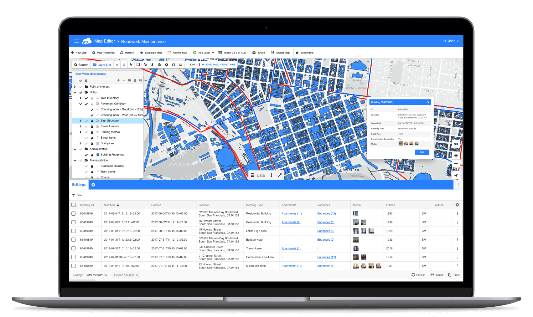 Mobile data collection for vegetation management (form in mobile) nd a Roadworks map