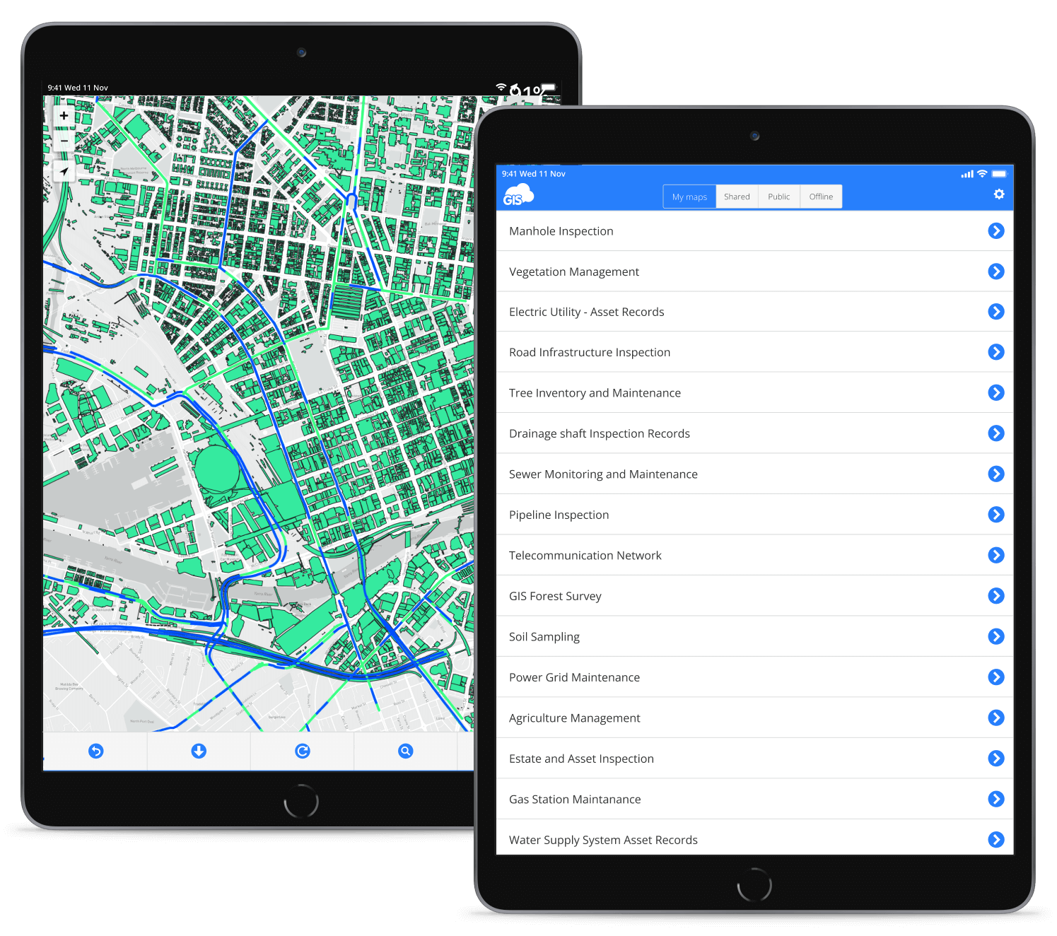 Access maps and projects on any device, privately or publicaly.