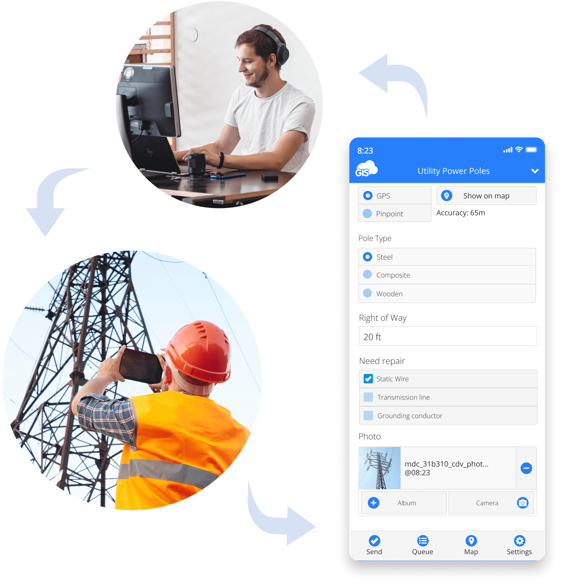 Field data collection workflow and office data management