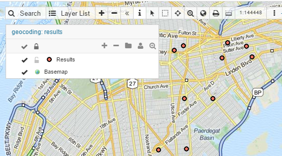 Get geocoding results