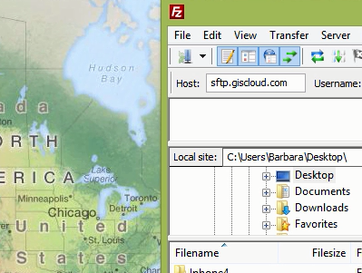 Connecting GIS Cloud with SFTP Clients