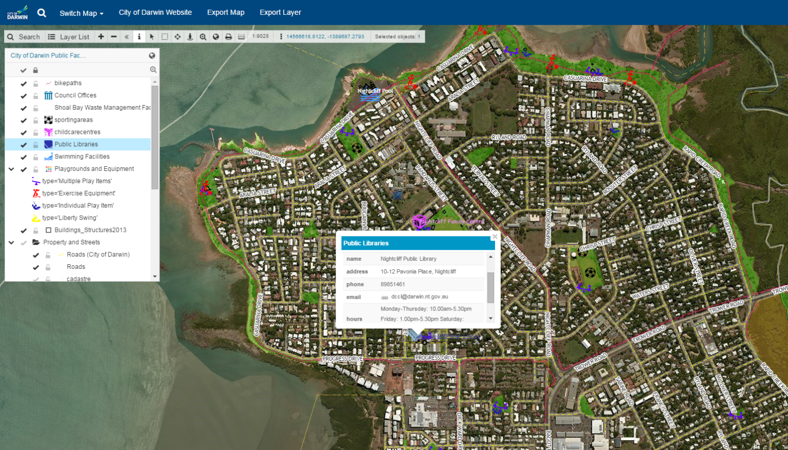 Darwin River Postcode Exploring the City of Darwin Map Portal | GIS Cloud