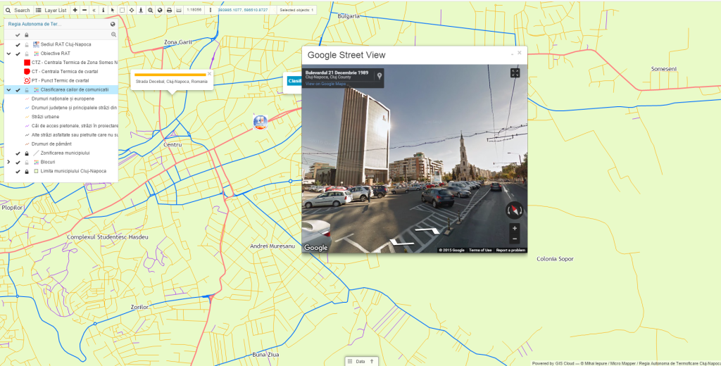 District heating network management interactive map