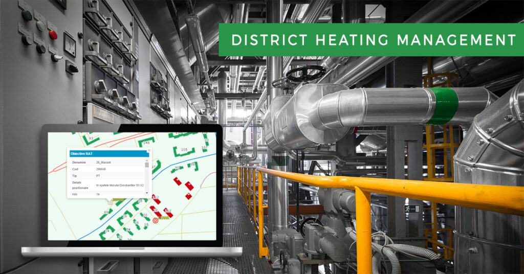 District heating network management gis