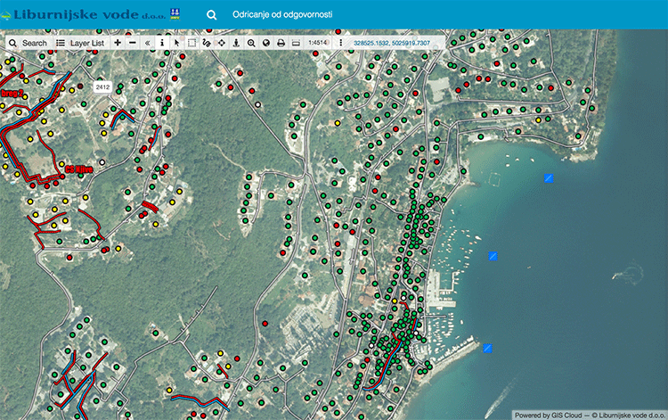 Water Utilities Map GIS cloud software