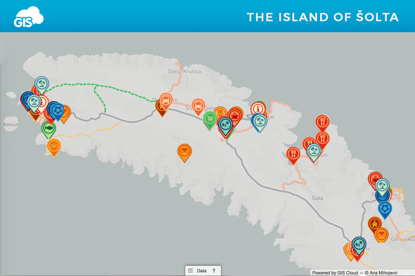 Interactive Map of Services in Šolta