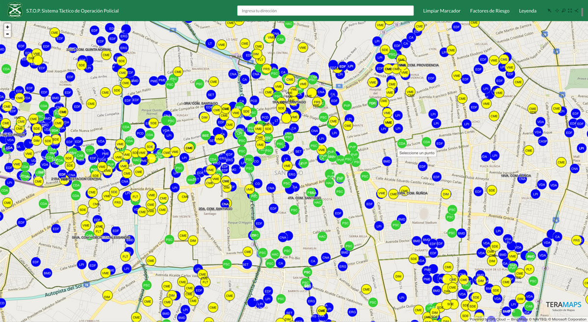 Carabineros de Chile Crime Risk Map 3