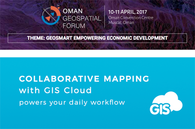 GIS Cloud and Jal Technology at the Oman Geospatial Forum (April 10-11)