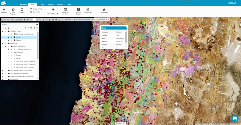 Teramaps and ENAMI project in Atacama