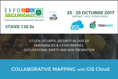 Teramaps Presenting GIS Cloud Solutions at the Expo Seguridad in Chile