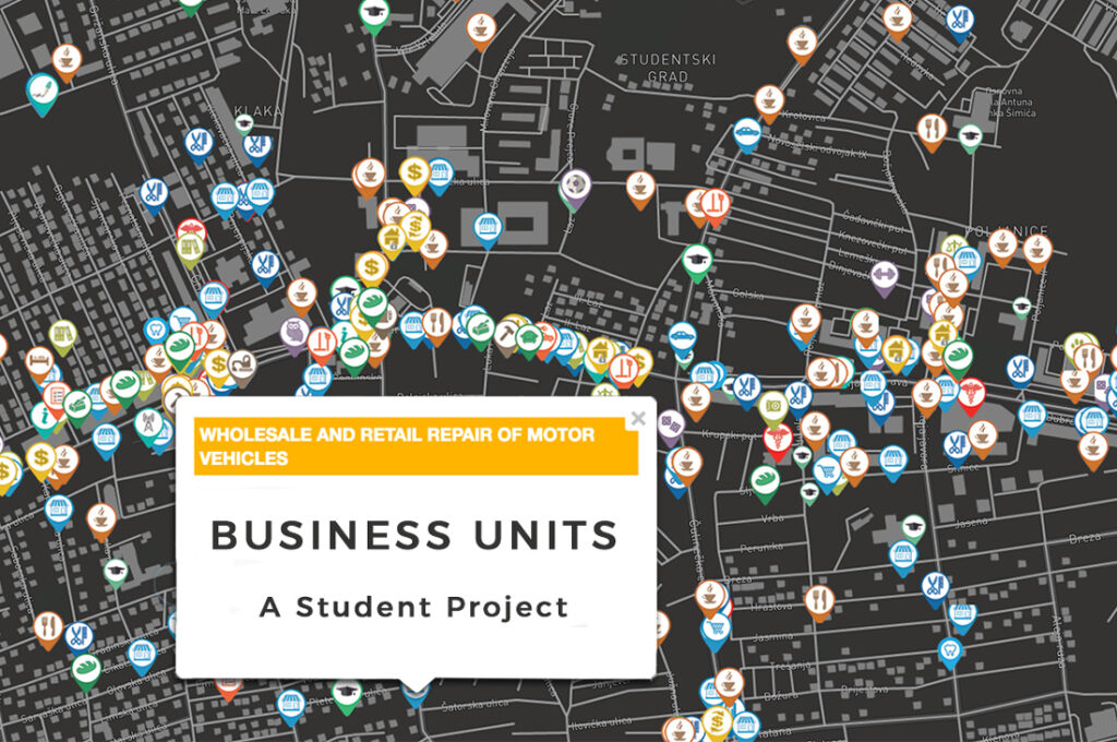 Map of Business in Zagreb made by Stipica Šarčević