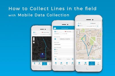 How to collect lines in the field using Mobile Data Collection app