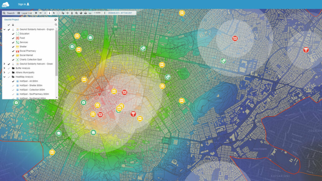 Raster map heat map tool