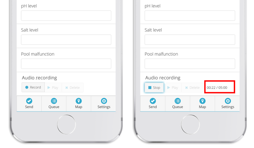 Mobile data collection update - audio recorder