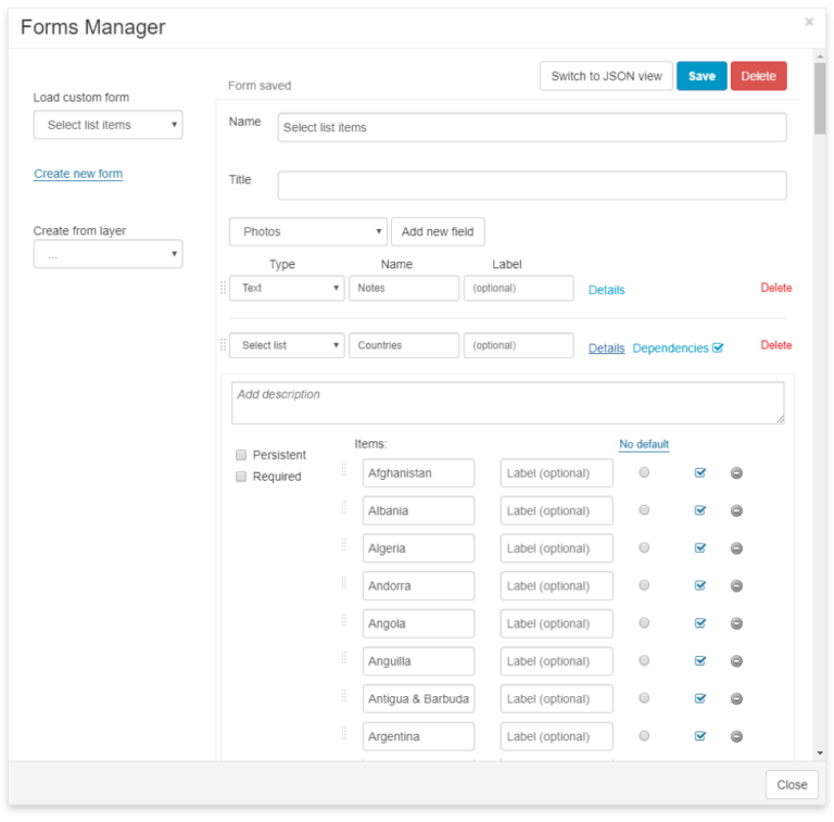 Add Items in bulk to a Select List in Mobile Data Collection Form | GIS ...