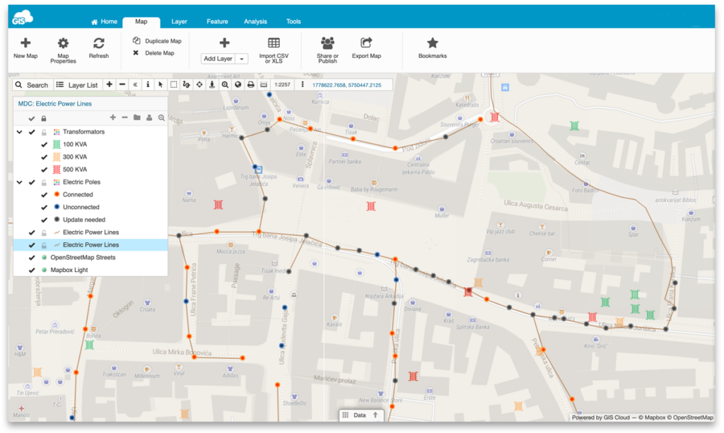 GIS for Electric Utilities - electrical distribution planning