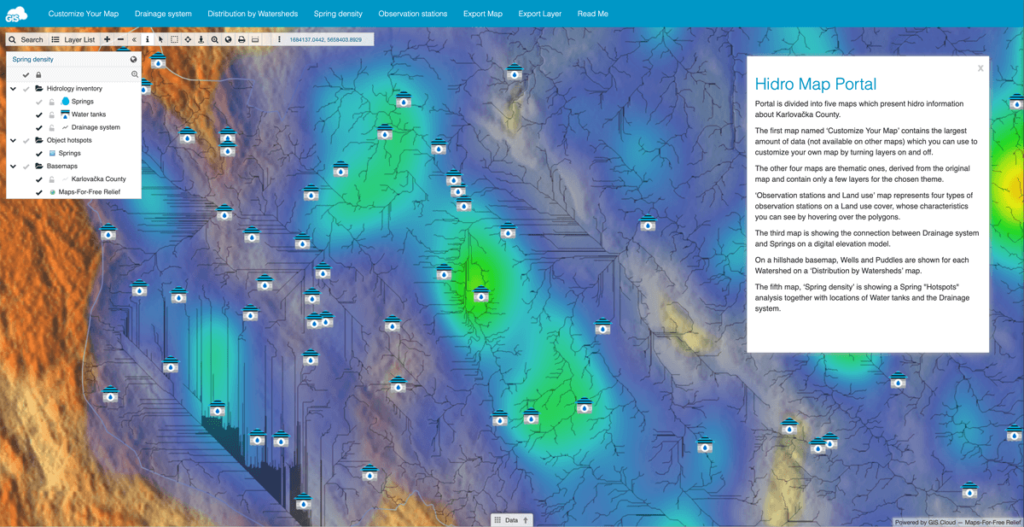 Spring density map