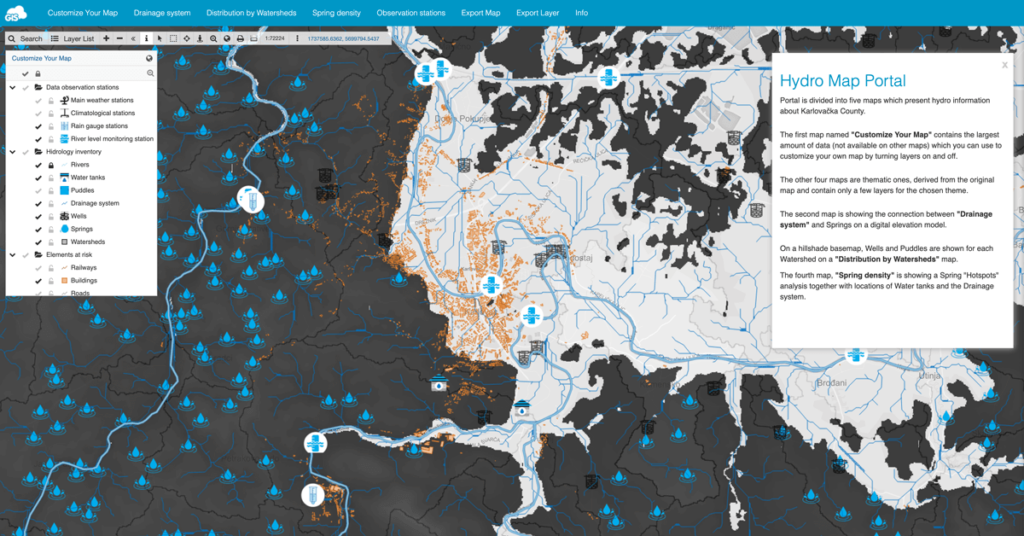 hydrology inventory map