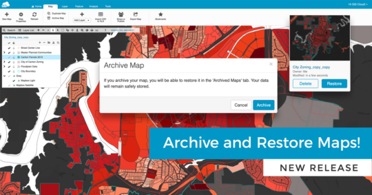 Archive and Restore Maps in GIS Cloud! | GIS Cloud
