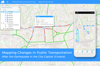 Mapping Public Transportation after the Earthquake in Zagreb (Croatia)