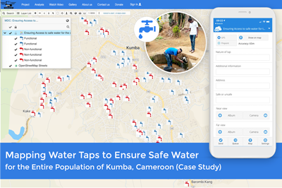 Mapping Water Taps to Ensure WASH Infrastructure and Safe Drinking Water for the Entire Population of Kumba (Cameroon)
