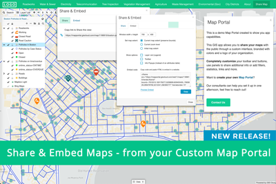 New Release – Share & Embed Maps From Your Custom Map Portal