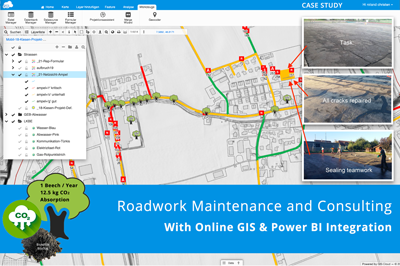 Roadwork Maintenance and Consulting With Online GIS And Power BI Integration – Case Study