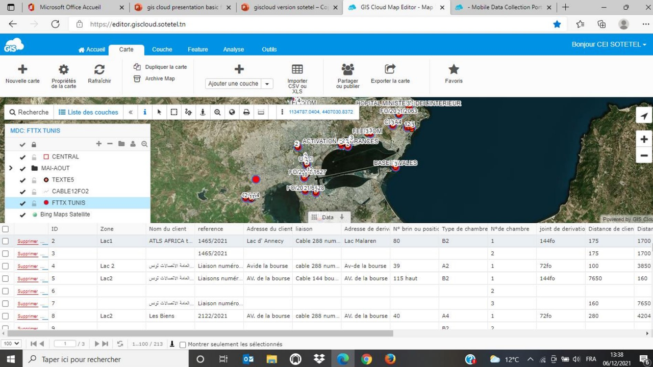 GIS Cloud in Telecommunication Cover Map Editor example