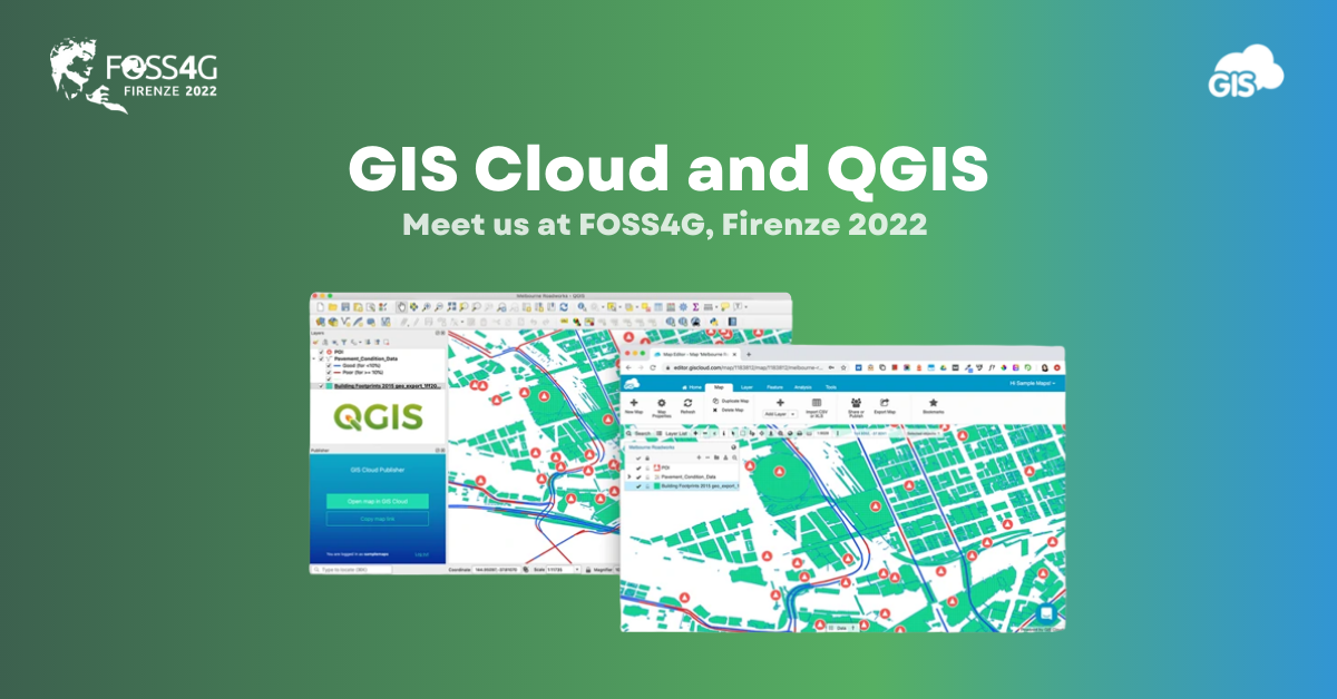 GIS Cloud meet us at FOSS4G cover