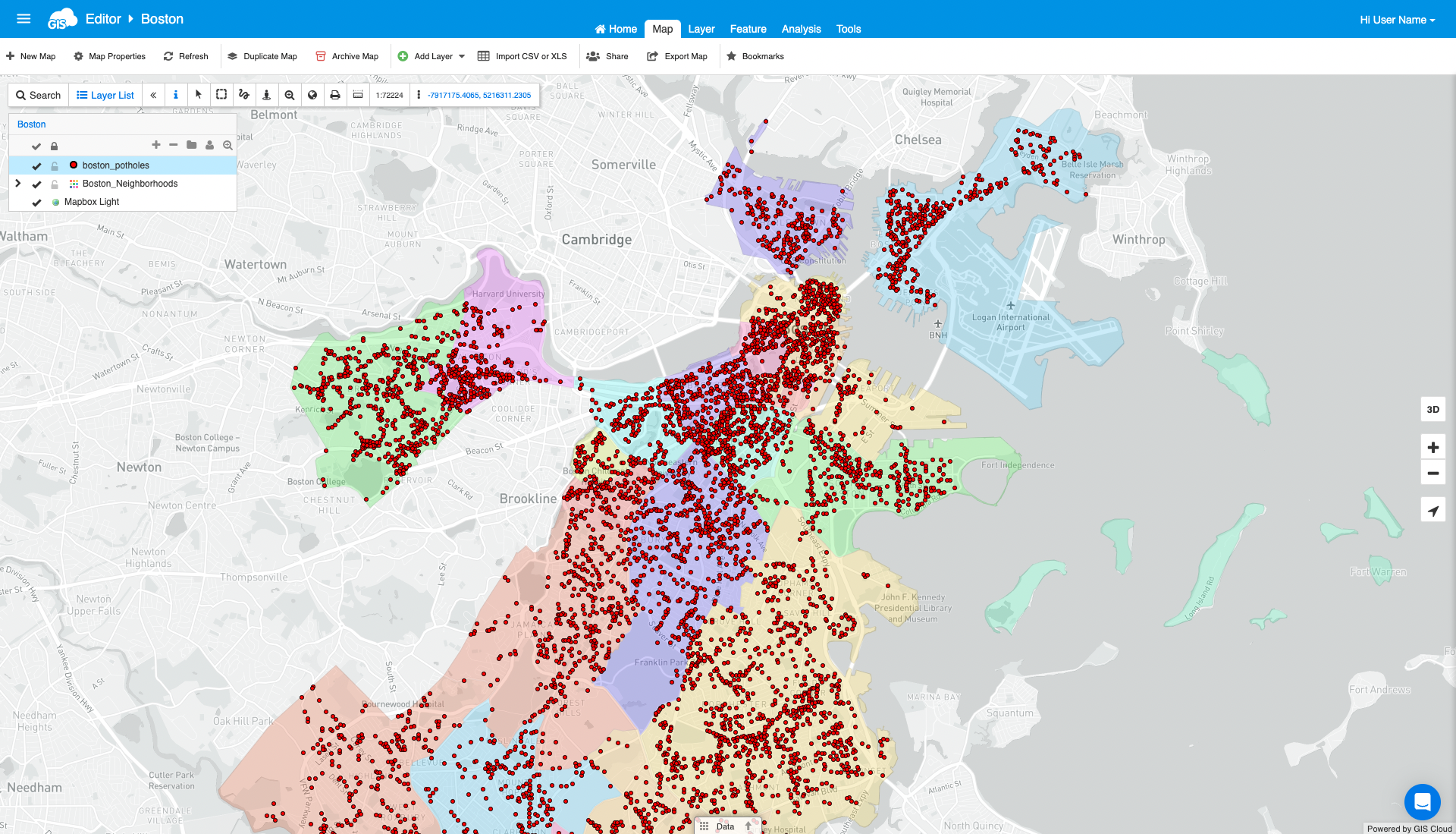 GIS Editor layers