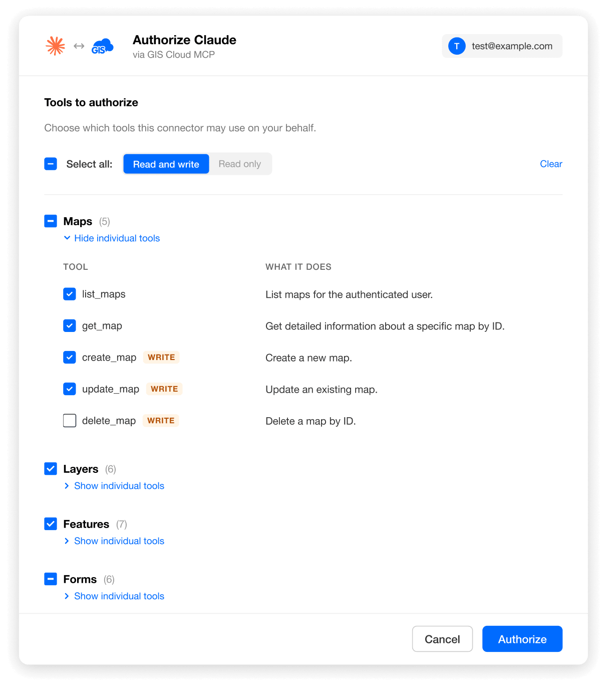 Connect Claude to GIS Cloud