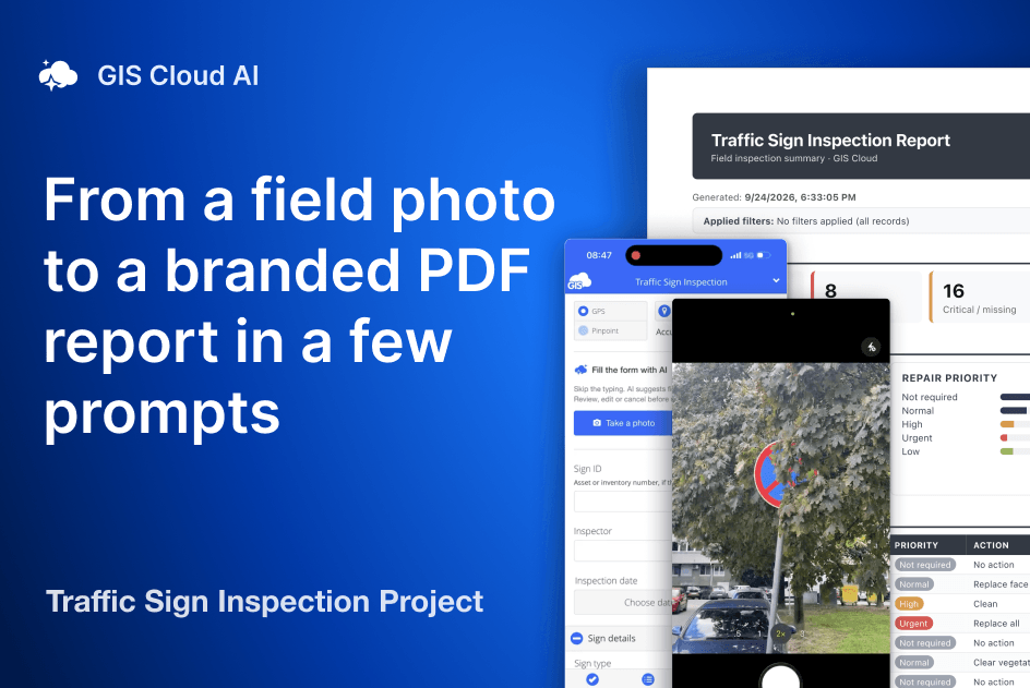 From Traffic Sign Inspection to a Dashboard and Branded PDF Report in a Few Prompts