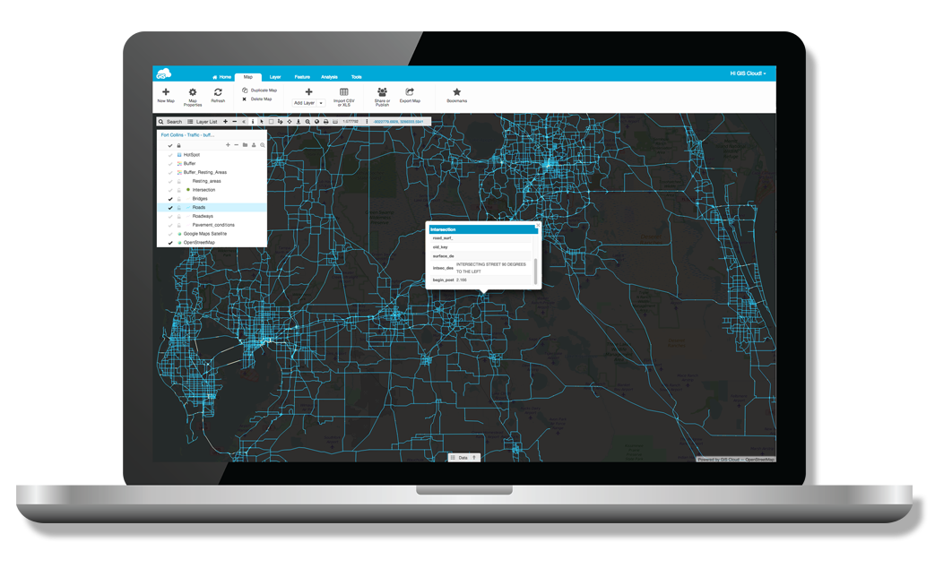 Map Editor is a GIS Cloud Applications with powerful gis tools for creating, editing, styling, sharing and publishing maps for fast data visualisation and collaboration.