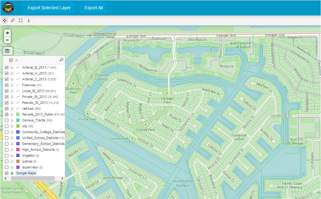 orange county gis map Orange County Ca Adopts Gis Cloud Gis Cloud orange county gis map