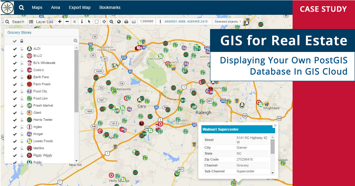 GIS For Real Estate - Display Your PostGIS Database In GIS Cloud  GIS Cloud