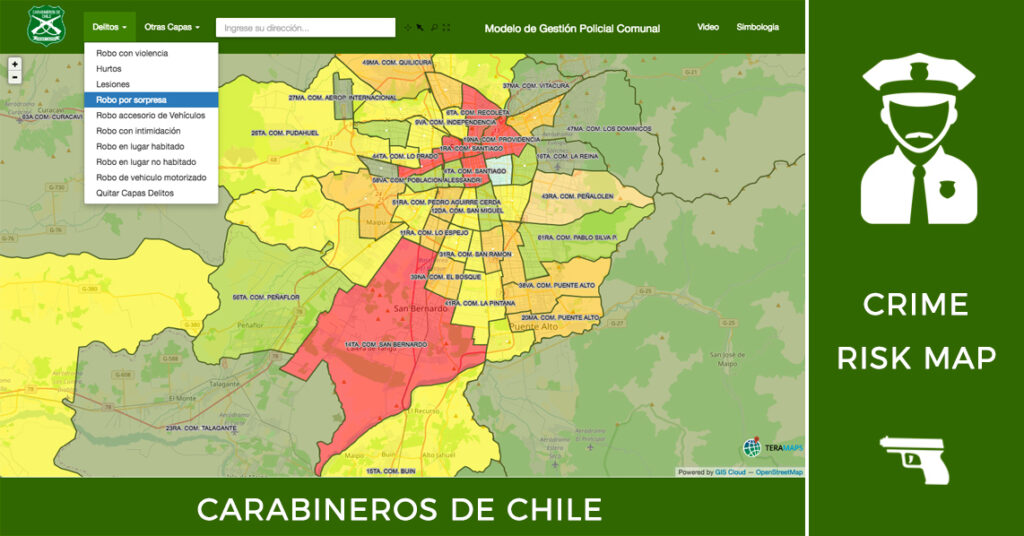 crime risk map carabineros de chile