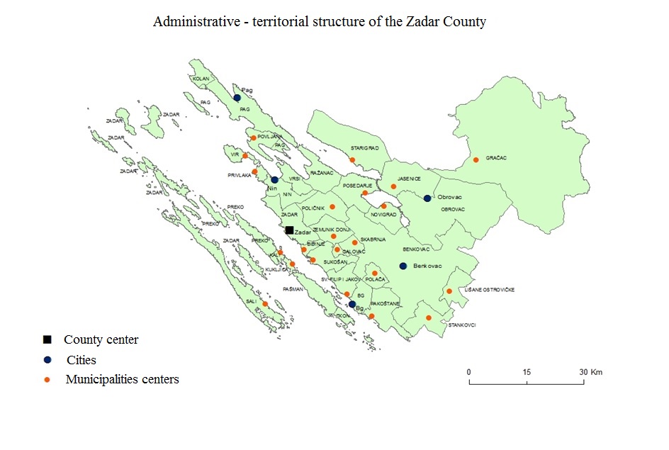 Administrative Division of the Zadar County
