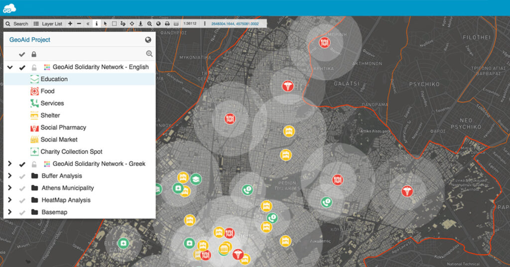 GeoAid: Mapping humanitarian network