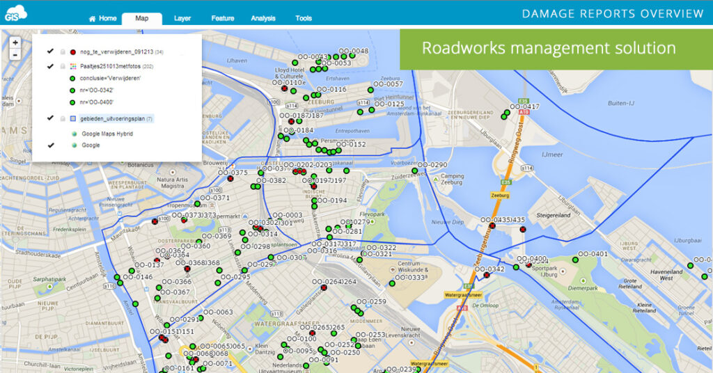 Roadworks Solution City Of Amsterdam Case Study Gis Cloud