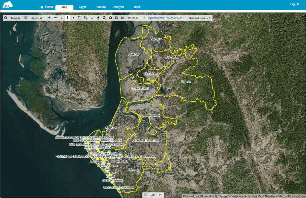 Mapping Villages in Southern Bangladesh map editor 2