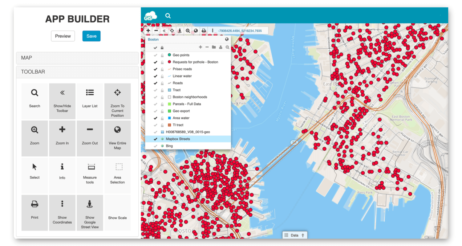 GIS app development - interactive mapping