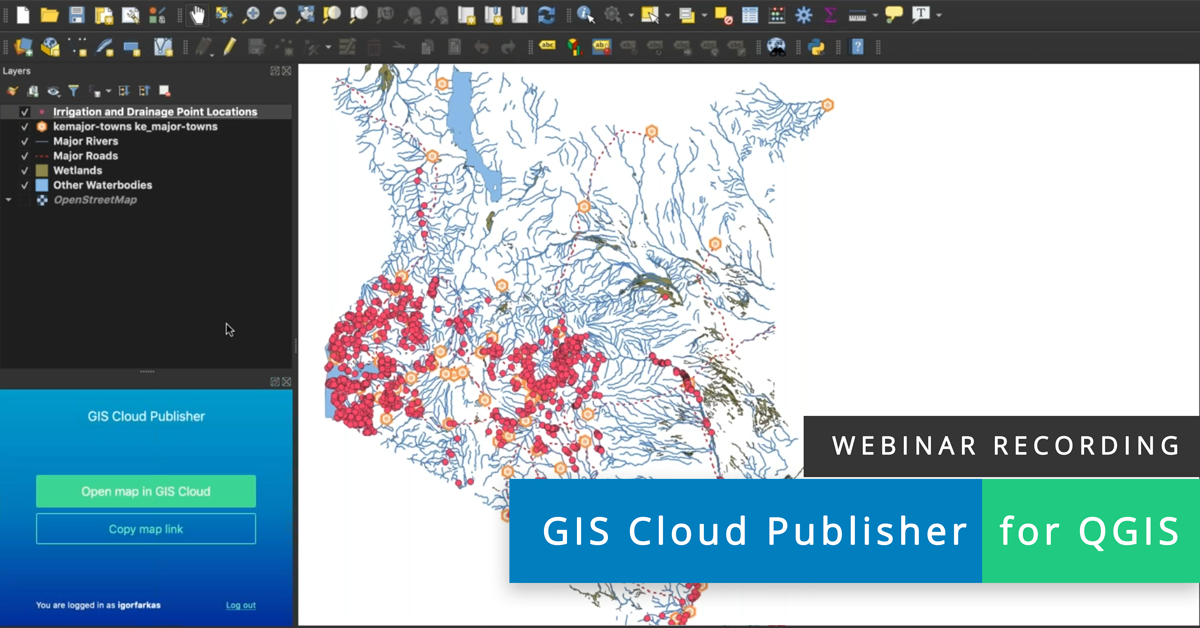 Webinar recording GIS Cloud Publisher for QGIS – Live Demo 2